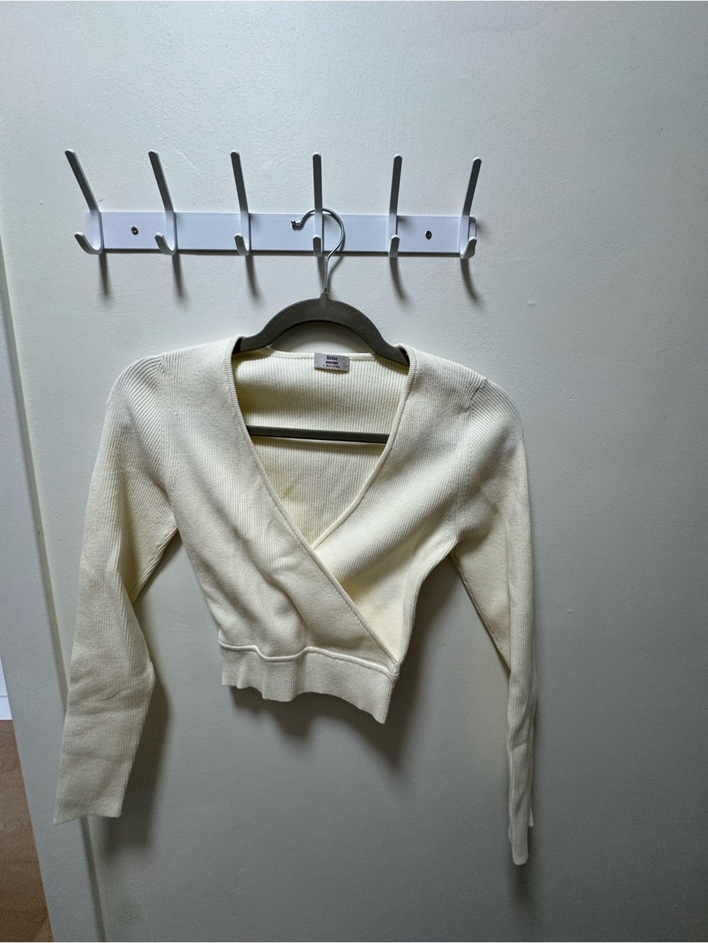 Little Moon Cream Wrap-Style Women's Sweater